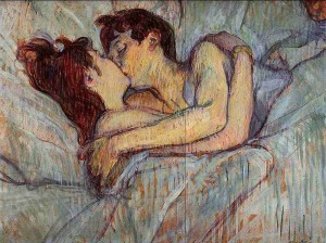 A letto, il Bacio -Toulouse-Lautrec
