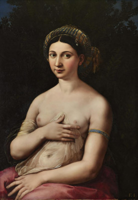 Ritratto di donna nei panni di Venere (Fornarina)
Portrait of woman in the role of Venus (Fornarina)
1519-1520 circa
olio su tavola / oil on panel
Roma, Gallerie Nazionali d'Arte Antica di Roma, Barberini
Gallerie Nazionali di Arte Antica, Roma (MIBACT) - Biblioteca Hertziana, Istituto Max Planck per la storia dellarte/Enrico Fontolan